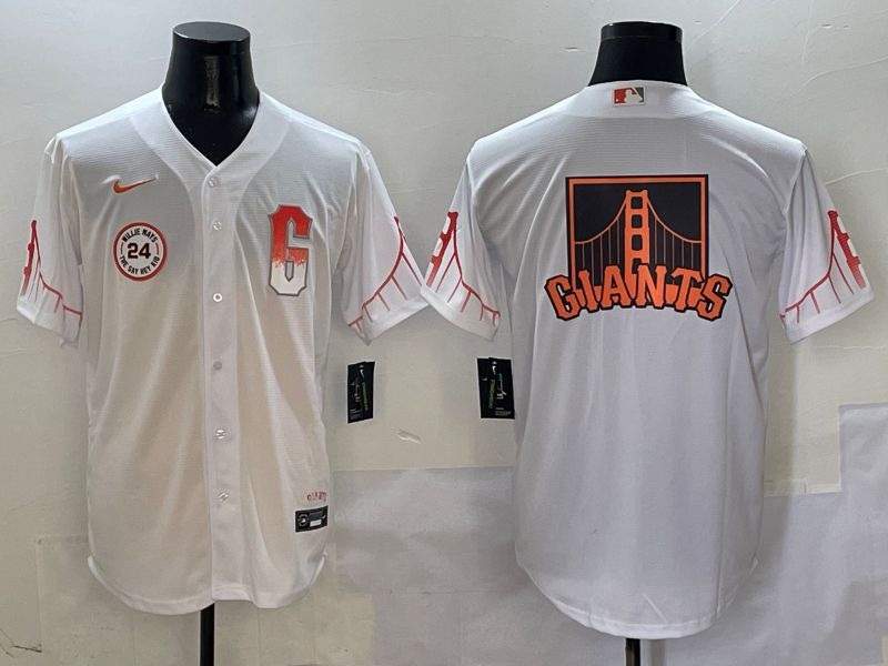 Men San Francisco Giants Blank White Game Nike 2025 MLB Jersey style 8